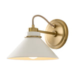 Cargar imagen en el visor de la Galería, Aplique de pared Aurenza con brazo curvo y forma de globo: lámpara de pared industrial moderna para baño, dormitorio y pasillo.