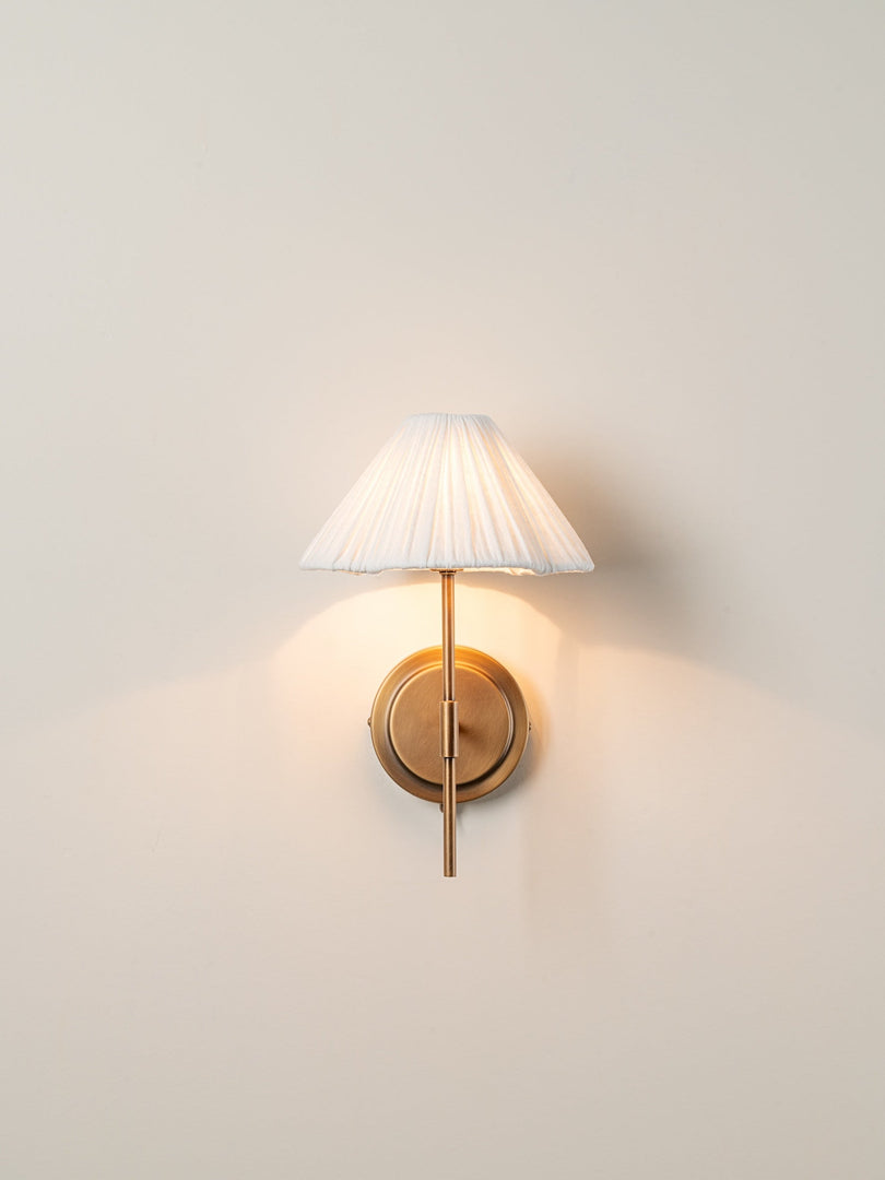 Luminella Elegant Bronze Linen Wall Light – Classic Design for Bedroom & Hallway
