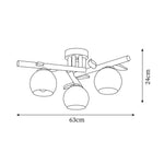 Cargar imagen en el visor de la Galería, Lámpara de techo de madera Tinsley