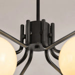 Bild in Gallery-Viewer laden, Black chandelier center structure and finish detail