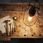 Bild in Gallery-Viewer laden, Lirra Vintage Eisen-Glas-Hängeleuchte – Deckenleuchte im Industrie-Stil für Bars und Wohnungen U20