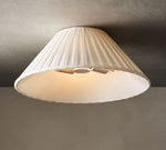 Load image into Gallery viewer, Luvora Conical Pleated Ceiling Light - Round Linen Shade Flush Mount