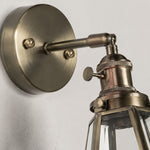 Load image into Gallery viewer, Vintage Brass Glass Wall Sconce