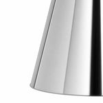 Load image into Gallery viewer, Close-up of the polished chrome brass shade surface and rolled edge