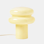 Cargar imagen en el visor de la Galería, Lámpara de cristal opalino minimalista Coloria: iluminación suave para el dormitorio