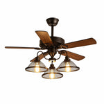 Cargar imagen en el visor de la Galería, Konoha and Banana Leaf Wooden Ceiling Fan Light