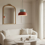 Bild in Gallery-Viewer laden, Acrybowlia Skulpturale Acryl-Hängeleuchte mit Bunter Geschichteter Schalenform für Inselbeleuchtung N35