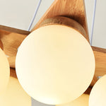 Load image into Gallery viewer, Wooden Star With Glass Chandelier