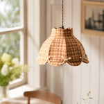 Load image into Gallery viewer, Vintage Plaid Fabric Pendant Light