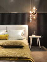 Load image into Gallery viewer, Contemporary Hanging Light - Iron Metal Glass Gold Brown Damp-rated