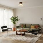 Cargar imagen en el visor de la Galería, Lámpara de techo de vidrio con forma de cúpula moderna Soliro, diseño elegante y minimalista para cocinas y salas de estar