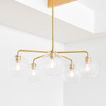 Load image into Gallery viewer, Selvion 5 Light Globe Chandelier - Sculptural Glass Modern Style