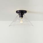 Load image into Gallery viewer, Conica Geometric Cone Glass Flush Mount – Minimalist Home Lighting