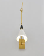 Cargar imagen en el visor de la Galería, Lámpara de pared vintage de metal con brazo oscilante ajustable M23