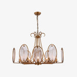 Bild in Gallery-Viewer laden, Oval Panel Textured Glass Chandelier