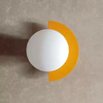 Cargar imagen en el visor de la Galería, Lámpara de pared nórdica con forma de macarrón de cristal y orbe, de metal, colorida y moderna.