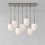 Bild in Gallery-Viewer laden, Lumivelle Skulpturaler 7-flammiger Kronleuchter – Höhenverstellbare Moderne Glas-Pendelleuchte
