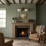 Bild in Gallery-Viewer laden, Opalume Metal Canopy Globe Vanity Sconce — Übergangs-Art-Deco-Wandleuchte