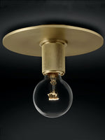 Load image into Gallery viewer, Flush Mount Light – Exposed Bulb or Glass Shade Design