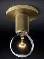 Load image into Gallery viewer, Flush Mount Light – Exposed Bulb or Glass Shade Design
