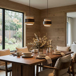 Load image into Gallery viewer, Travertine Wood Pendant Lamp - Modern Organic Hanging Light for Living Room