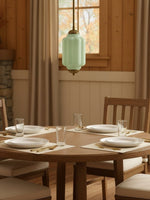 Load image into Gallery viewer, Eloise Vintage Inspired Scalloped Milk Glass Pendant - Modern Accent Light for Kitchen and Bedroom