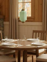 Load image into Gallery viewer, Eloise Vintage Inspired Scalloped Milk Glass Pendant - Modern Accent Light for Kitchen and Bedroom