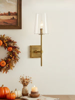 Load image into Gallery viewer, Derlina Clear Glass Sconce - Elegant Single To Triple Vanity Sconce