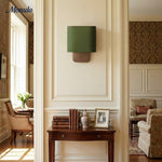 Load image into Gallery viewer, Nolvara Aleena Soft Fabric Luxe Metal Fabric Wall Sconce for Bedroom Reading Light