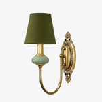 Load image into Gallery viewer, Rowan Classic Fabric Shade Sconce – Ceramic Wall Light for Hallway or Bedroom