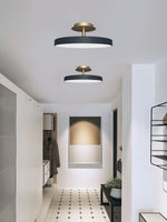 Load image into Gallery viewer, Round Flush Ceiling Lamp — Nordic Minimalist Light for Bedroom & Living