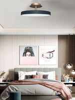 Load image into Gallery viewer, Round Flush Ceiling Lamp — Nordic Minimalist Light for Bedroom & Living