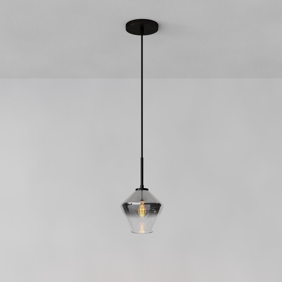 Lustre géométrique en verre transparent Merin