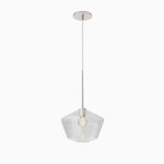 Load image into Gallery viewer, Merin Geometric Glass Chandelier – Modern Architectural Lighting for Dining Room or Foyer