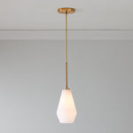 Load image into Gallery viewer, Merin Geometric Glass Chandelier – Modern Architectural Lighting for Dining Room or Foyer