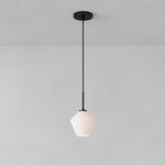 Load image into Gallery viewer, Merin Geometric Glass Chandelier – Modern Architectural Lighting for Dining Room or Foyer