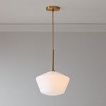 Load image into Gallery viewer, Merin Geometric Glass Chandelier – Modern Architectural Lighting for Dining Room or Foyer