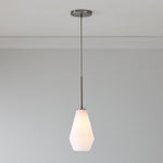 Load image into Gallery viewer, Merin Geometric Glass Chandelier – Modern Architectural Lighting for Dining Room or Foyer
