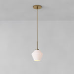 Load image into Gallery viewer, Merin Geometric Glass Chandelier – Modern Architectural Lighting for Dining Room or Foyer