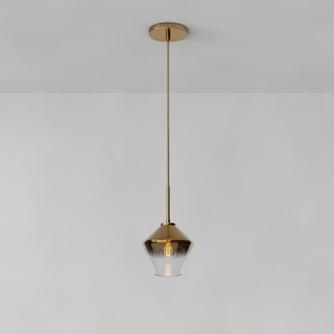 Lustre géométrique en verre transparent Merin