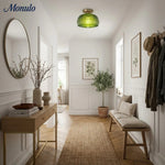 Load image into Gallery viewer, Vintage Glass Globe Ceiling Light - Textured Semi Flush for Any Room