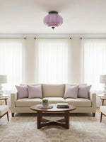 Load image into Gallery viewer, Retro Milk Semi Flush Mount Eloise Ceiling Light