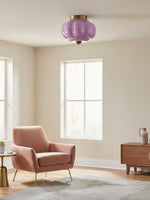 Load image into Gallery viewer, Retro Milk Semi Flush Mount Eloise Ceiling Light