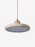 Load image into Gallery viewer, Modern Minimalist Travertine Frisbee Pendant Lamp