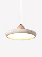 Load image into Gallery viewer, Modern Minimalist Travertine Frisbee Pendant Lamp