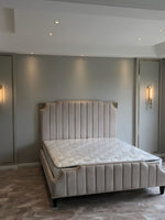 Load image into Gallery viewer, Slim Wall Light with Ribbed Glass and Metallic Modern Frame