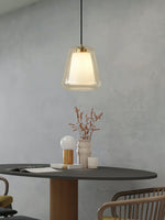 Load image into Gallery viewer, Modern Pendant Light – Frosted Inner Shade and Clear Outer Glass