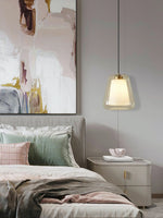 Load image into Gallery viewer, Modern Pendant Light – Frosted Inner Shade and Clear Outer Glass