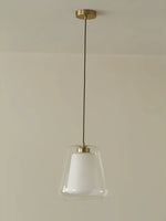 Load image into Gallery viewer, Modern Pendant Light – Frosted Inner Shade and Clear Outer Glass