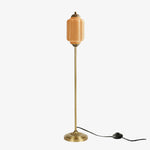Load image into Gallery viewer, Eloise Textured Glass Pumpkin-Inspired Floor Lamp - Organic Artistry and Retro Style for Living Rooms